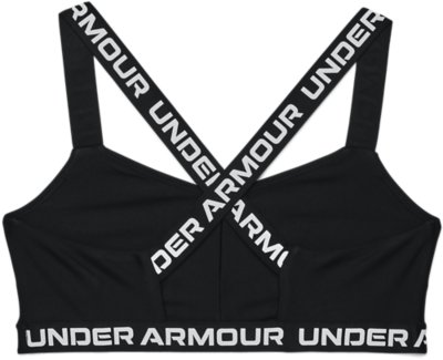 Under Armour Womens UA Armour Low Strappy Bra Anthracite/Anthracite/Silver Bra 